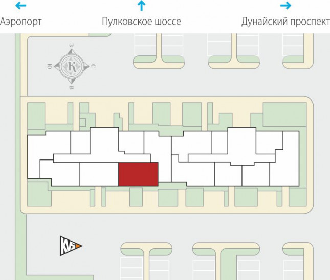 Двухкомнатная квартира 50.02 м²